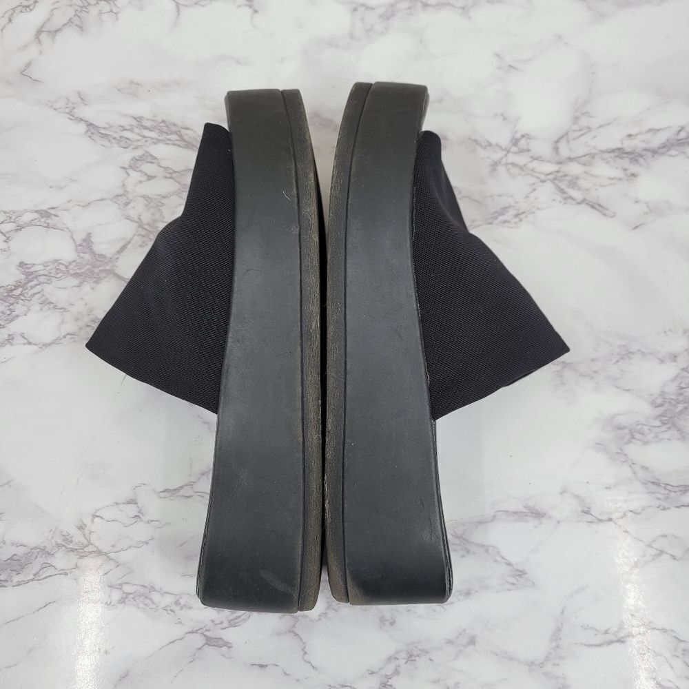 Faded Glory Vintage Y2K Women's Black Platform Slide Sandals - Picture 9 of 11